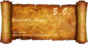 Bonfert Olga névjegykártya